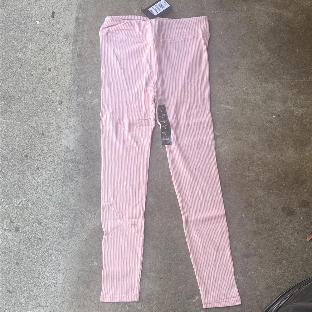 Art Class Pink and White Striped Leggings